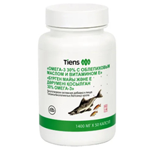 (50 כמוסות) E אומגה 3 עם שמן אשחר הים וויטמין Tiens Omega-3